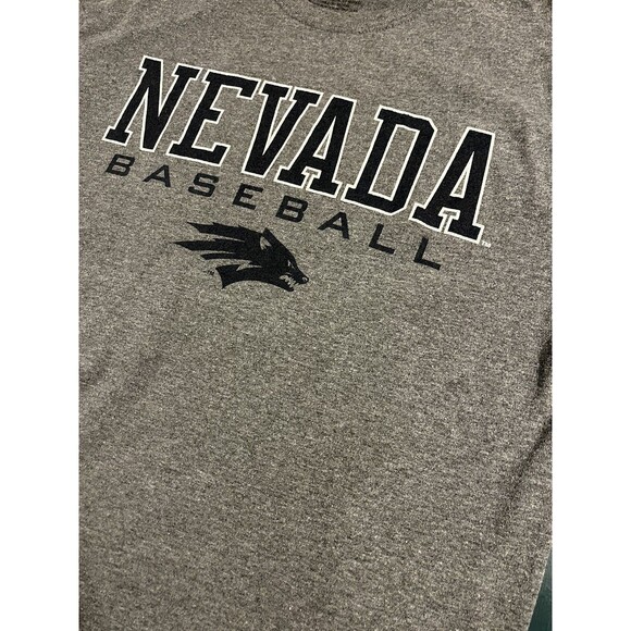 University Of Nevada Reno Wolf Pack Baseball SS Tee T-Shirt MEDIUM Gray NCAA - Picture 1 of 6
